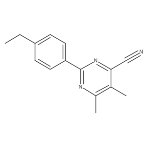 2-(4-Ethylphenyl)-5,6-dimethylpyrimidine-4-carbonitrile结构式