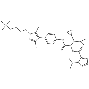 (S)-N-[1,1-Dicyclopropyl-3-[[4-[3,5-dimethyl-1-[[2-(trimethylsilyl)ethoxy]methyl]-4-pyrazolyl]phenyl]amino]-3-oxo-2-propyl]-1-isopropyl-1H-pyrazole-5-carboxamide Structure