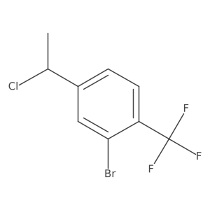2-Bromo-4-(1-chloroethyl)-1-(trifluoromethyl)benzene Structure
