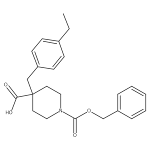 1-[(Benzyloxy)carbonyl]-4-[(4-ethylphenyl)methyl]piperidine-4-carboxylic acid结构式
