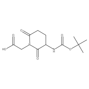 2-(3-{[(Tert-butoxy)carbonyl]amino}-2,6-dioxopiperidin-1-yl)acetic acid Structure