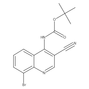tert-butyl N-(8-bromo-3-cyanoquinolin-4-yl)carbamate结构式