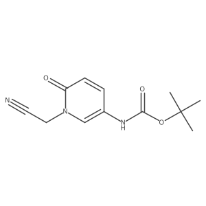 tert-butyl N-[1-(cyanomethyl)-6-oxo-1,6-dihydropyridin-3-yl]carbamate结构式
