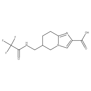6-[(2,2,2-trifluoroacetamido)methyl]-5H,6H,7H,8H-imidazo[1,2-a]pyridine-2-carboxylic acid结构式