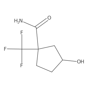 Cis-3-Hydroxy-1-(trifluoromethyl)cyclopentane-1-carboxamide Structure