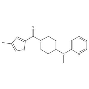 N-methyl-N-[1-(4-methylthiophene-2-carbonyl)piperidin-4-yl]pyridin-2-amine Structure