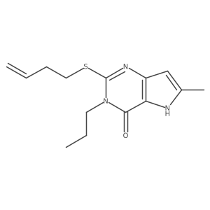 2-(but-3-en-1-ylsulfanyl)-6-methyl-3-propyl-3H,4H,5H-pyrrolo[3,2-d]pyrimidin-4-one结构式
