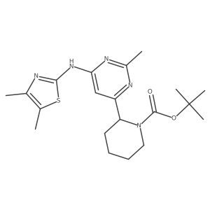 Tert-butyl2-{6-[(4,5-dimethyl-1,3-thiazol-2-yl)amino]-2-methylpyrimidin-4-yl}piperidine-1-carboxylate Structure