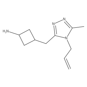 3-{[5-methyl-4-(prop-2-en-1-yl)-4H-1,2,4-triazol-3-yl]methyl}cyclobutan-1-amine结构式