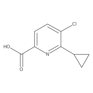 5-Chloro-6-cyclopropylpicolinic acid结构式