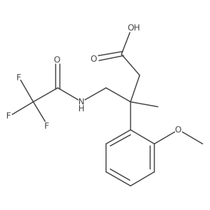 3-(2-Methoxyphenyl)-3-methyl-4-(2,2,2-trifluoroacetamido)butanoic acid结构式
