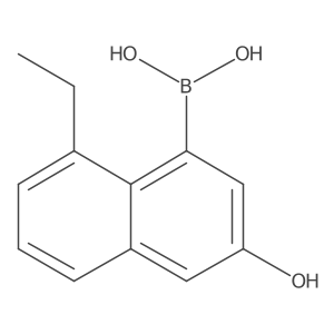 B-(8-Ethyl-3-hydroxy-1-naphthalenyl)boronic acid结构式