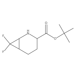 tert-butyl (1R,3S,6S)-7,7-difluoro-2-azabicyclo[4.1.0]heptane-3-carboxylate结构式
