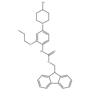(9H-fluoren-9-yl)methyl N-[4-(4-hydroxypiperidin-1-yl)-2-propoxyphenyl]carbamate结构式
