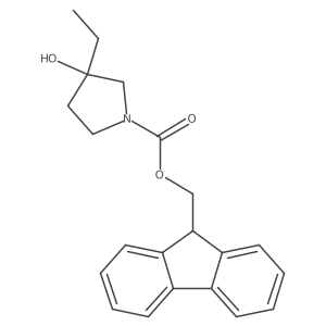 (9H-fluoren-9-yl)methyl 3-ethyl-3-hydroxypyrrolidine-1-carboxylate结构式