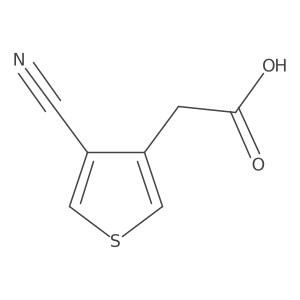 2-(4-Cyanothiophen-3-yl)acetic acid结构式