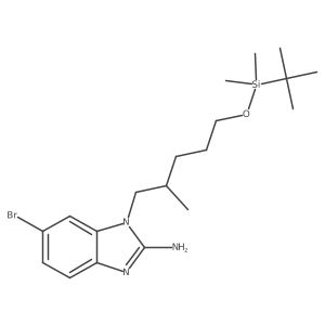 6-Bromo-1-(5-((tert-butyldimethylsilyl)oxy)-2-methylpentyl)-1H-benzo[d]imidazol-2-amine Structure