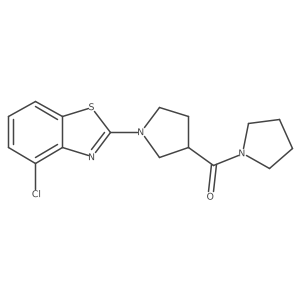 4-Chloro-2-[3-(pyrrolidine-1-carbonyl)pyrrolidin-1-yl]-1,3-benzothiazole结构式