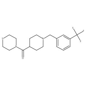 4-(1-{[3-(Trifluoromethyl)phenyl]methyl}piperidine-4-carbonyl)thiomorpholine结构式