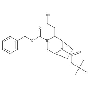 O3-Benzyl O8-tert-butyl endo-2-(2-hydroxyethyl)-3,8-diazabicyclo[3.2.1]octane-3,8-dicarboxylate Structure