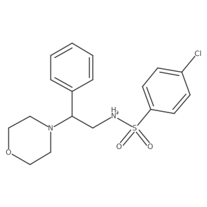 (4-Chlorobenzene-1-sulfonyl)[2-(morpholin-4-yl)-2-phenylethyl]ammonium结构式