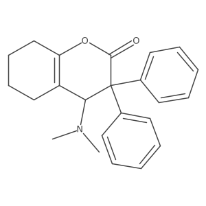 4-(Dimethylamino)-3,4,5,6,7,8-hexahydro-3,3-diphenyl-2H-1-benzopyran-2-one结构式