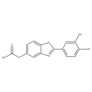 2-(3,4-Dihydroxyphenyl)-5-benzothiazoleacetic acid结构式