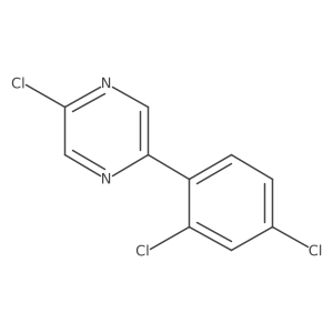 2-Chloro-5-(2,4-dichlorophenyl)pyrazine结构式