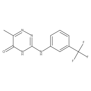 6-Methyl-3-{[3-(trifluoromethyl)phenyl]amino}-1,2,4-triazin-5-ol Structure