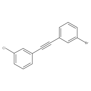 1-Bromo-3-((3-chlorophenyl)ethynyl)benzene Structure