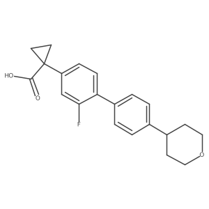 1-[2-Fluoro-4a(2)-(tetrahydro-2H-pyran-4-yl)[1,1a(2)-biphenyl]-4-yl]cyclopropanecarboxylic acid Structure