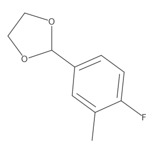 2-(4-Fluoro-3-methylphenyl)-1,3-dioxolane结构式
