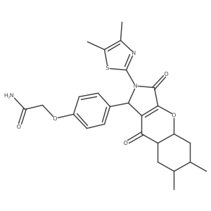 2-[4-[2-(4,5-dimethyl-1,3-thiazol-2-yl)-6,7-dimethyl-3,9-dioxo-4a,5,6,7,8,8a-hexahydro-1H-chromeno[2,3-c]pyrrol-1-yl]phenoxy]acetamide结构式