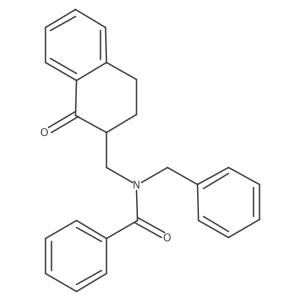 N-(Phenylmethyl)-N-[(1,2,3,4-tetrahydro-1-oxo-2-naphthalenyl)methyl]benzamide结构式