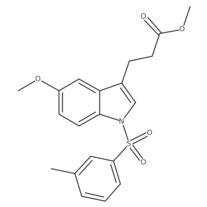 3-[5-Methoxy-1-(toluene-3-sulfonyl)-1h-indol-3-yl]-propionic acid methyl ester Structure