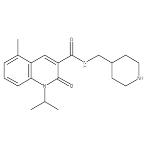 1-isopropyl-5-methyl-2-oxo-N-(piperidin-4-ylmethyl)-1,2-dihydroquinoline-3-carboxamide Structure