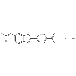 4-[6-[(1-iminoethyl)amino]-1H-benzimidazol-2-yl]Benzoic acid methyl ester dihydrochloride结构式