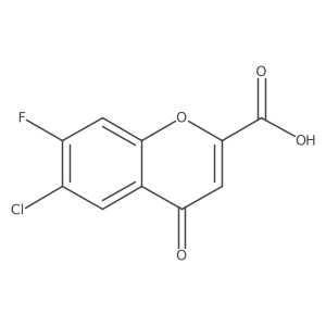 6-Chloro-7-fluoro-4-oxo-4H-1-benzopyran-2-carboxylic acid结构式
