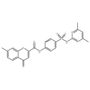 N-{4-[(4,6-dimethylpyrimidin-2-yl)sulfamoyl]phenyl}-7-methyl-4-oxo-4H-chromene-2-carboxamide结构式