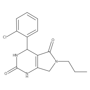 4-(2-chlorophenyl)-6-propyl-3,4,6,7-tetrahydro-1H-pyrrolo[3,4-d]pyrimidine-2,5-dione Structure