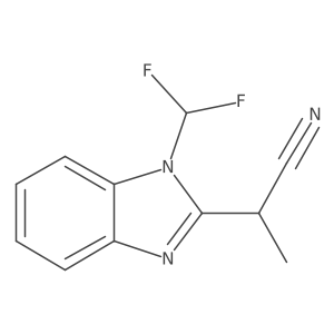 2-[1-(difluoromethyl)-1H-1,3-benzodiazol-2-yl]propanenitrile结构式