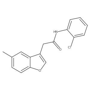 N-(2-chlorophenyl)-2-(5-methyl-1-benzofuran-3-yl)acetamide结构式