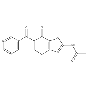 Acetamide,n-[4,5,6,7-tetrahydro-7-oxo-6-(5-pyrimidinylcarbonyl)-2-benzo[d]thiazolyl]-结构式