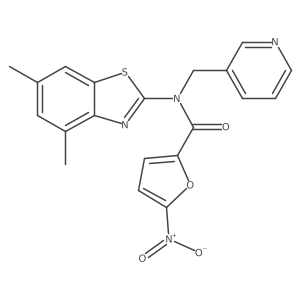 N-(4,6-dimethylbenzo[d]thiazol-2-yl)-5-nitro-N-(pyridin-3-ylmethyl)furan-2-carboxamide结构式