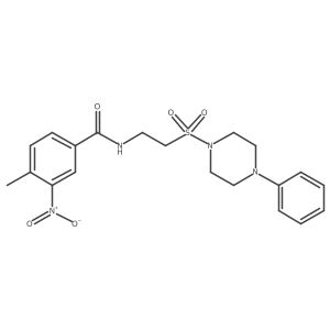 4-methyl-3-nitro-N-(2-((4-phenylpiperazin-1-yl)sulfonyl)ethyl)benzamide结构式