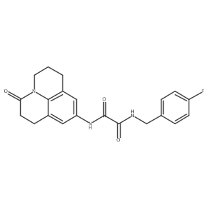 N'-[(4-fluorophenyl)methyl]-N-{2-oxo-1-azatricyclo[7.3.1.0^{5,13}]trideca-5,7,9(13)-trien-7-yl}ethanediamide结构式