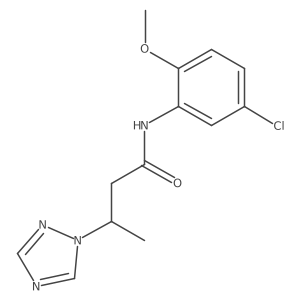 N-(5-chloro-2-methoxyphenyl)-3-(1H-1,2,4-triazol-1-yl)butanamide Structure