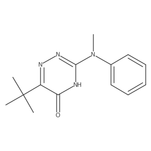 6-tert-butyl-3-[methyl(phenyl)amino]-1,2,4-triazin-5(4H)-one Structure