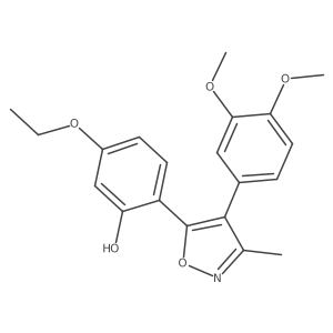 2-[4-(3,4-Dimethoxyphenyl)-3-methyl-1,2-oxazol-5-yl]-5-ethoxyphenol结构式