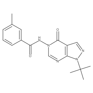 N-(1-(tert-butyl)-4-oxo-1H-pyrazolo[3,4-d]pyrimidin-5(4H)-yl)-3-methylbenzamide Structure